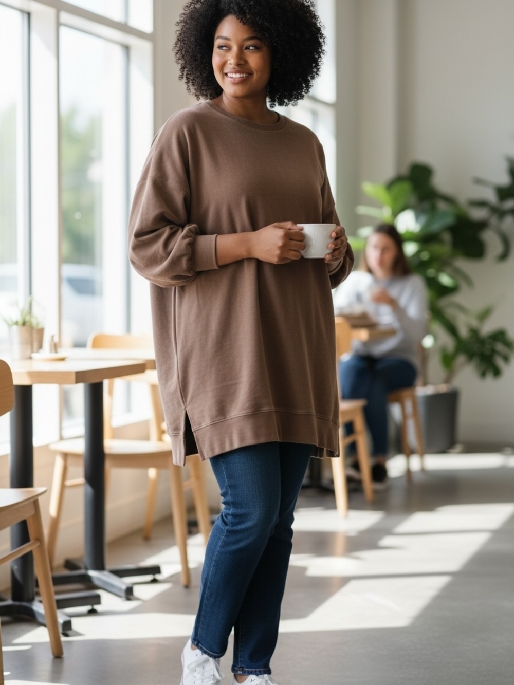 Old Navy Brown Crewneck Sweater